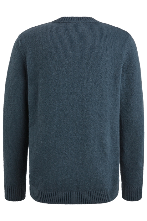 Cast Iron v-neck regular fit boucle cotton b